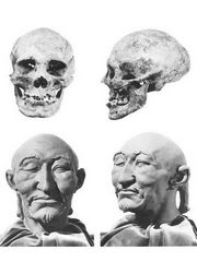 A kunbábonyi avar férfi arcrekonstrukciója / Anthropologische Rekonstruktion des Gesichtes des Mannes von Kunbábony / Anthropological reconstruction of the face of the man of Kunbábony